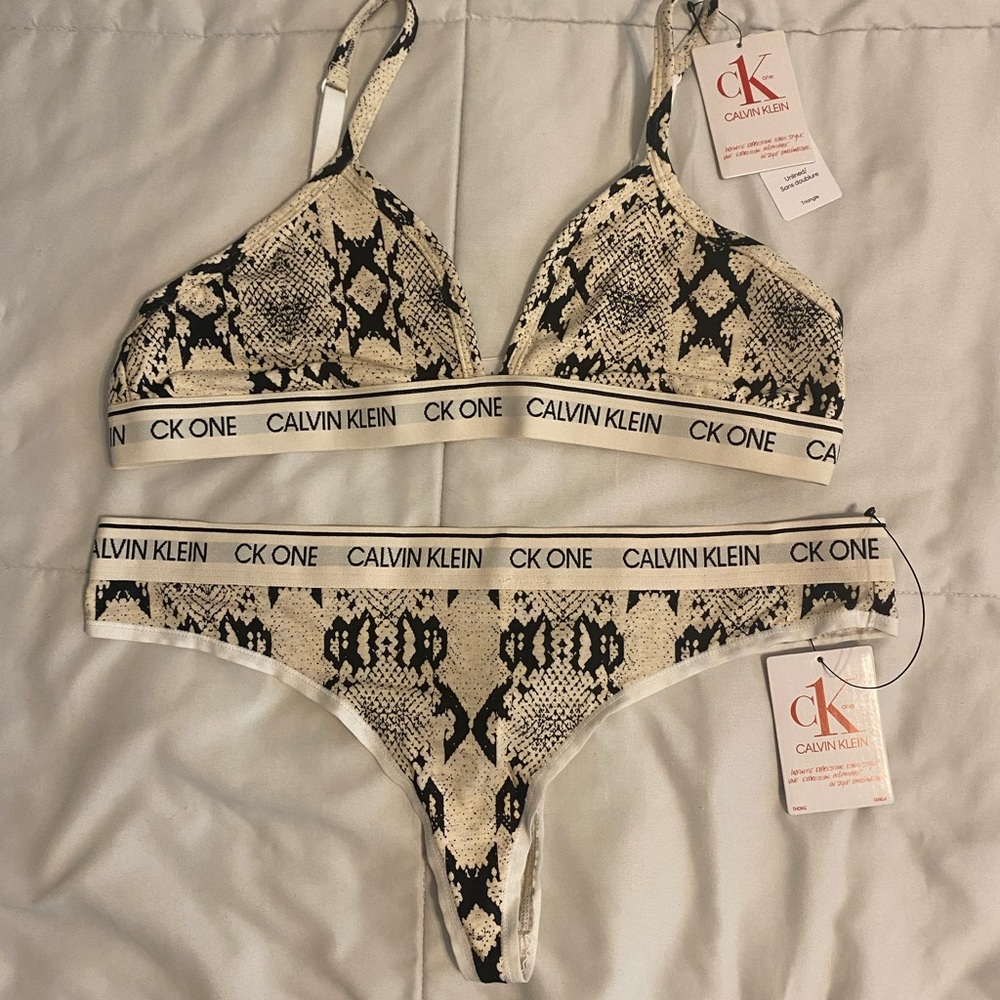Calvin Klein Bralette and Thong Set